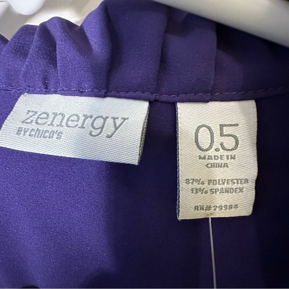 Zenergy by Chico’s purple shirt dress NWT Women’s size XS/Chico’s 0.5 | a8 - Picture 3 of 7